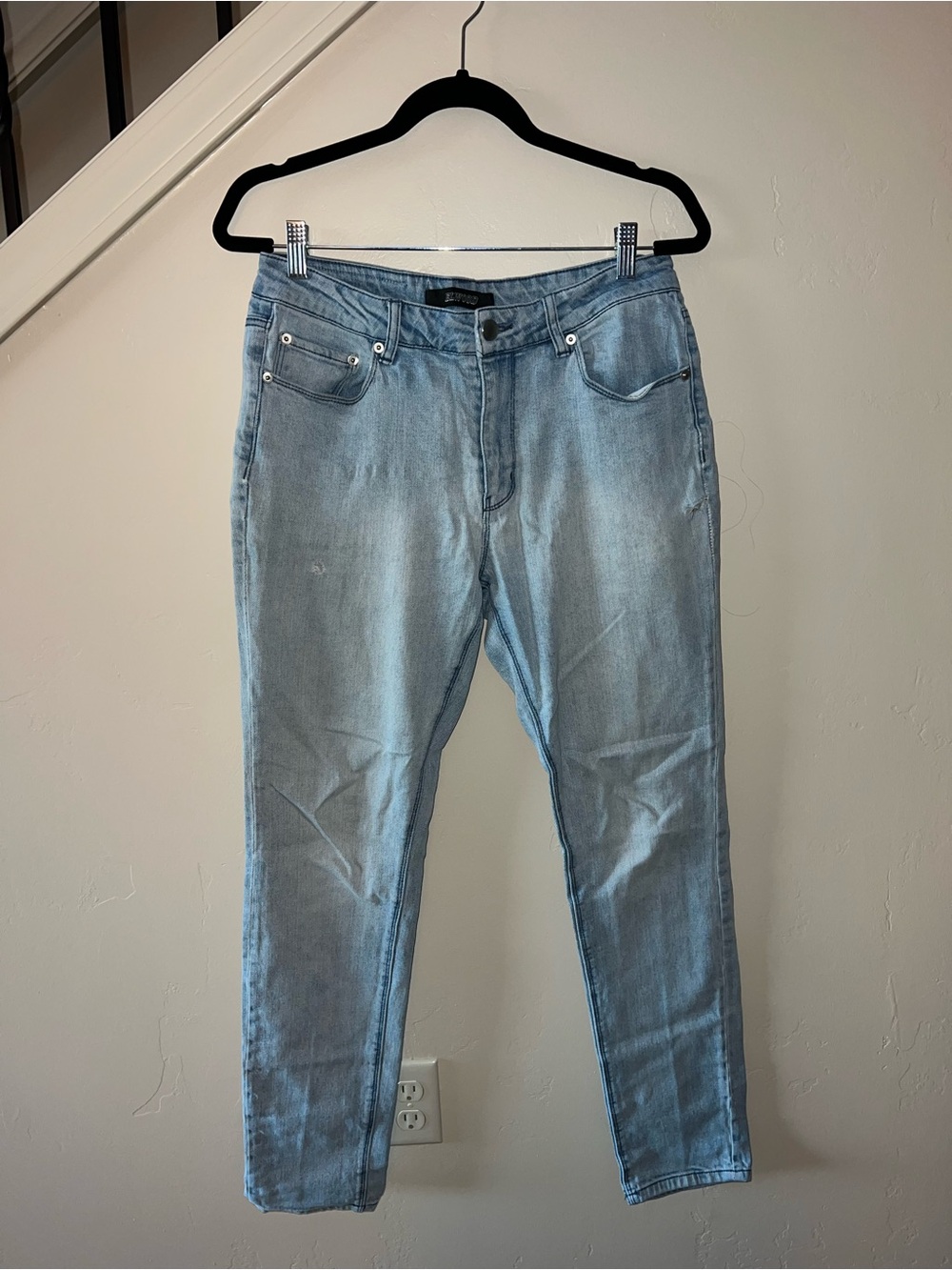 Elwood Men's Skinny Jeans in Light Blue Denim - Classic Slim Fit